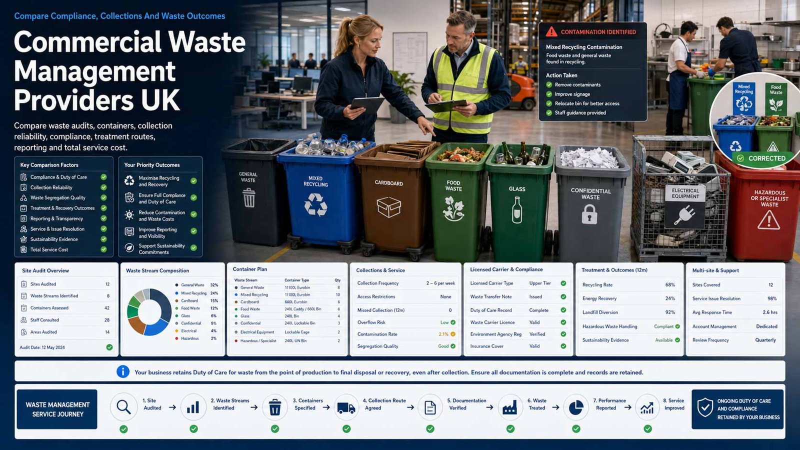 Compare Commercial Waste Management Providers UK Commercial waste collection, containers and compliance management for a UK business
