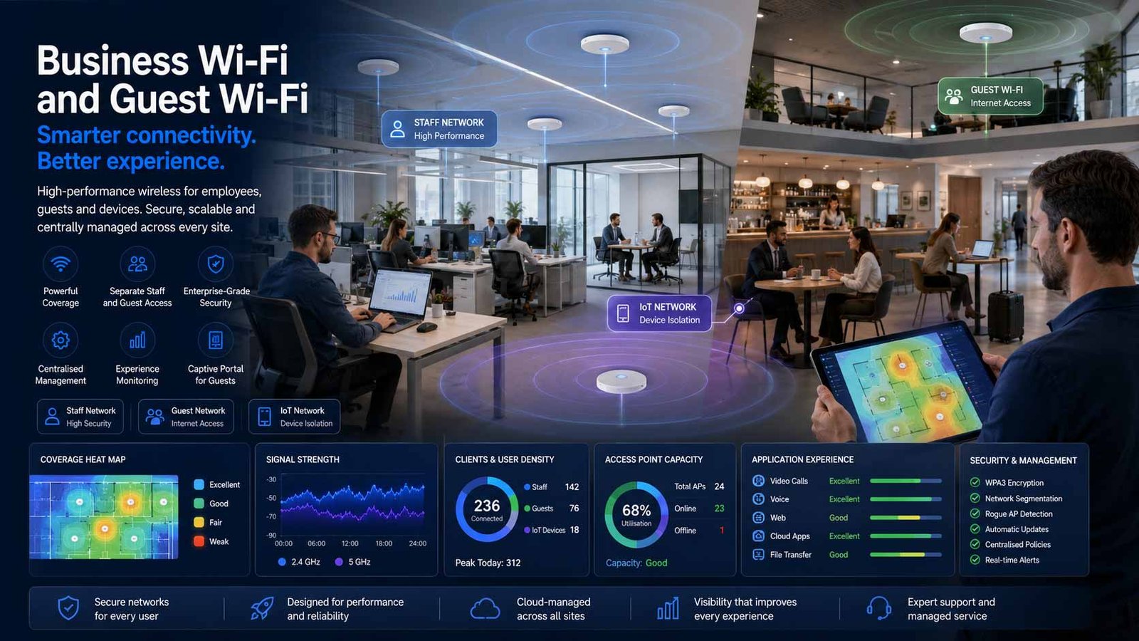 Compare business Wi-Fi and guest Wi-Fi solutions for UK organisations Compare business Wi-Fi and guest Wi-Fi solutions for UK organisations
