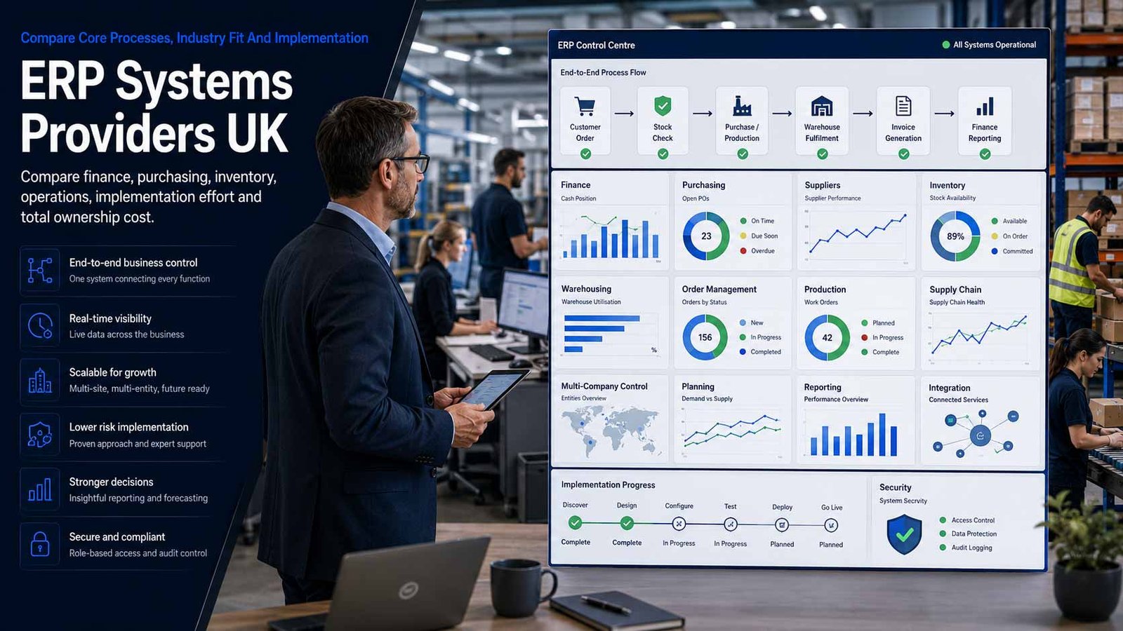 Compare ERP Systems Providers UK IT and technology services comparison for UK businesses