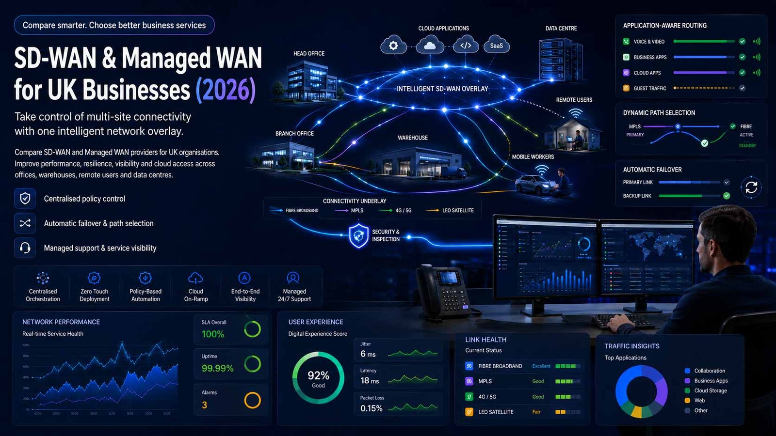 Compare SD-WAN and managed WAN providers for UK businesses