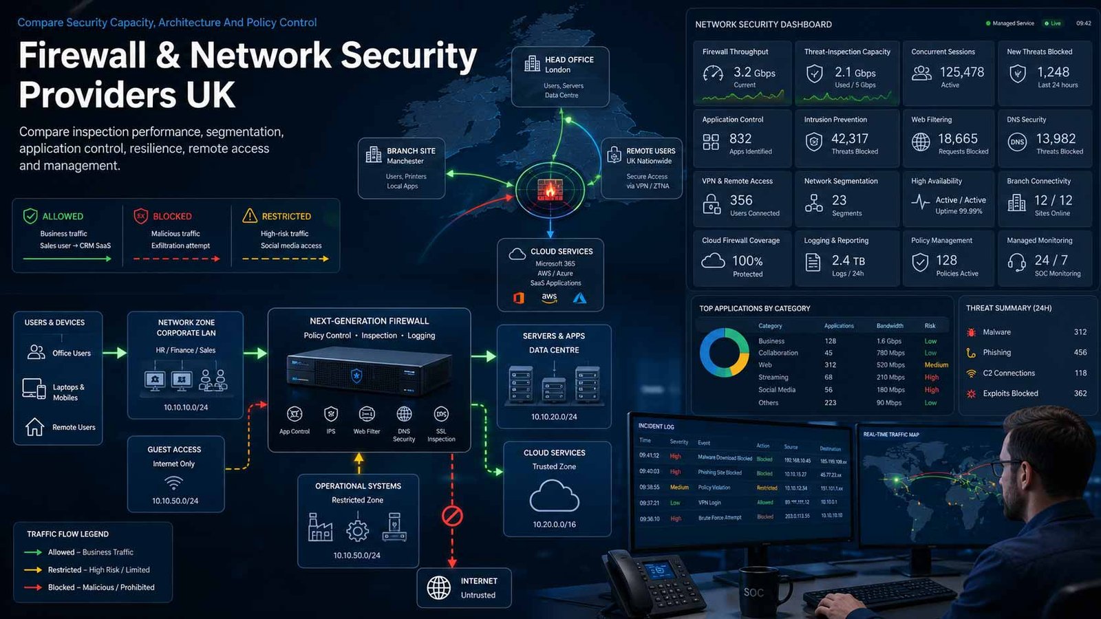 Compare Firewall Network Security Providers UK Firewall and network security controls for a UK business