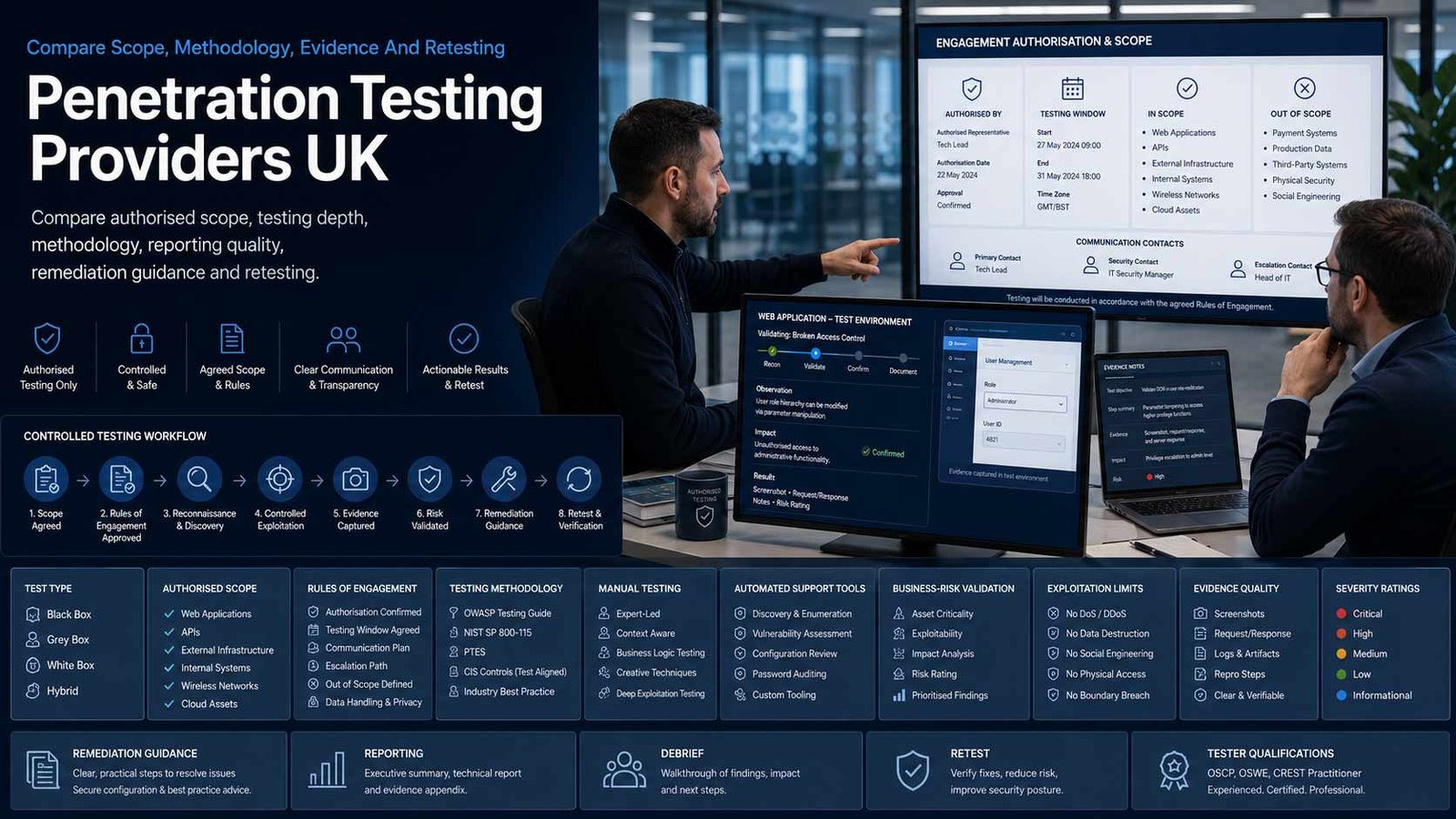 Compare Penetration Testing Providers UK Authorised penetration testing for UK business systems