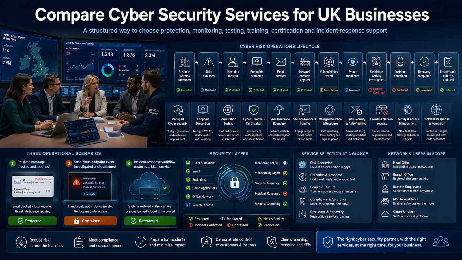 Compare cyber security services for UK businesses